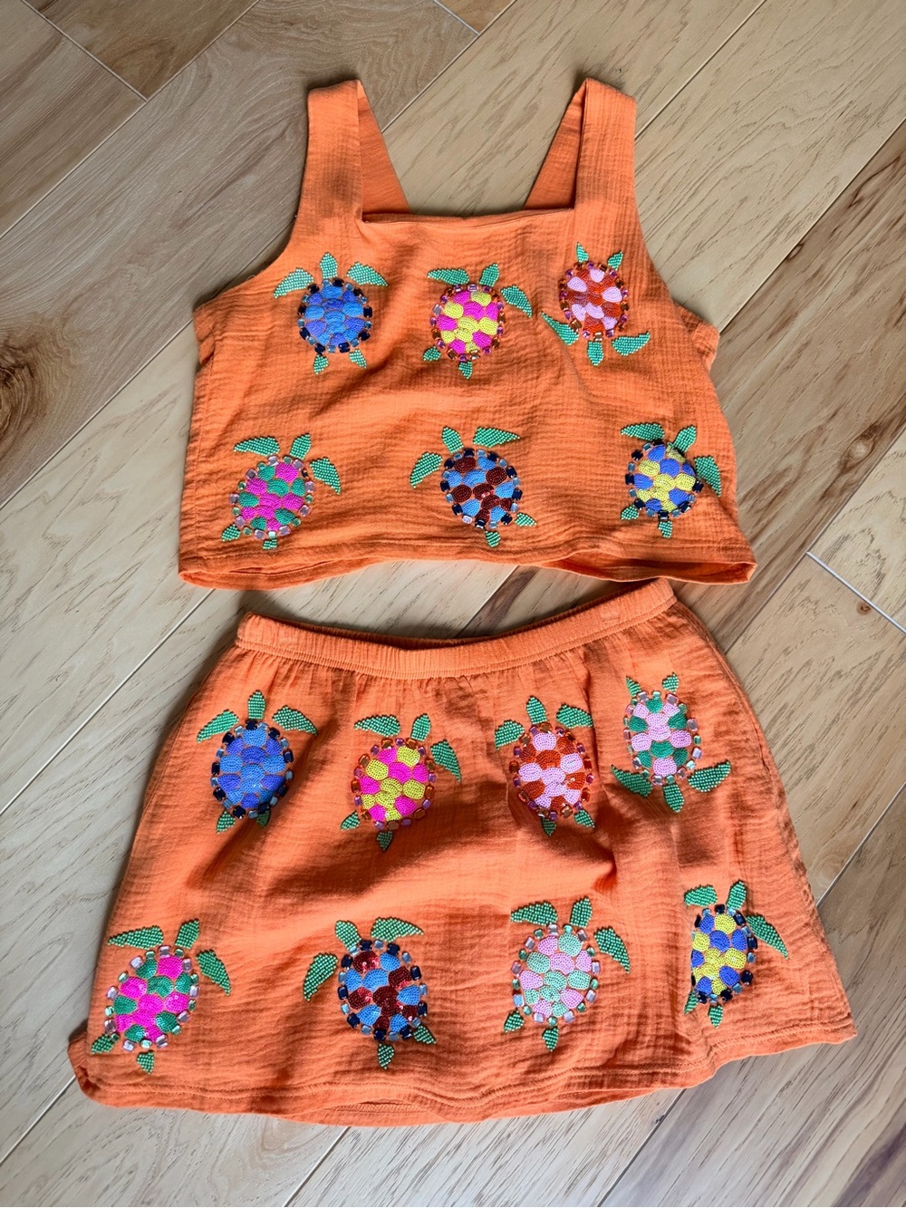 Queen of Sparkles Orange Turtle Set
